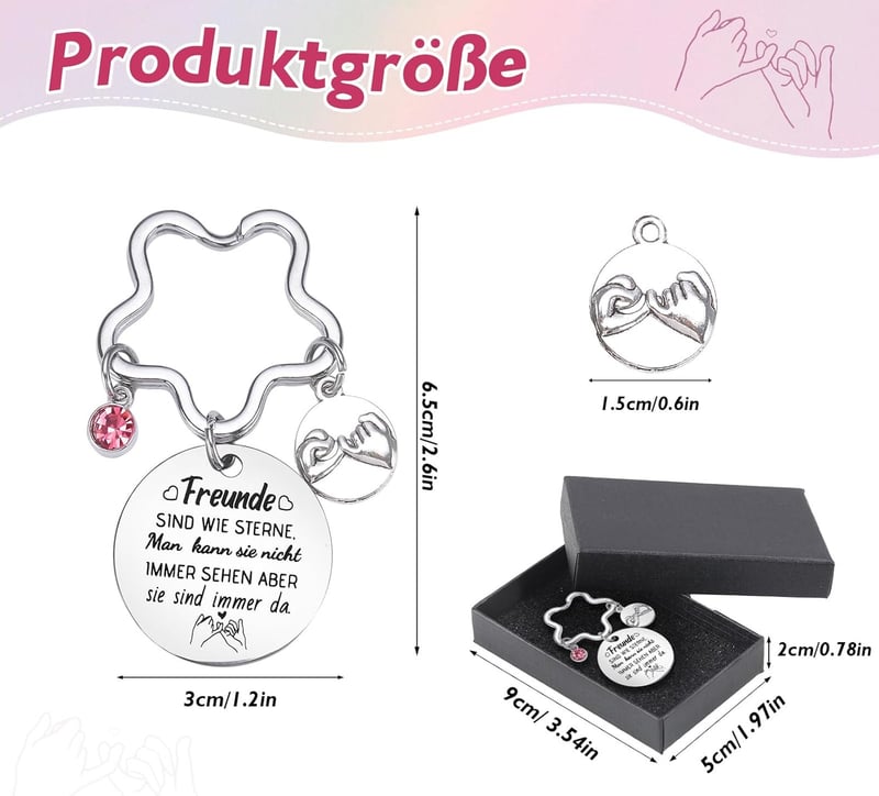 Inspirierender Schlüsselanhänger für Frauen – Glücksbringer-Geschenk