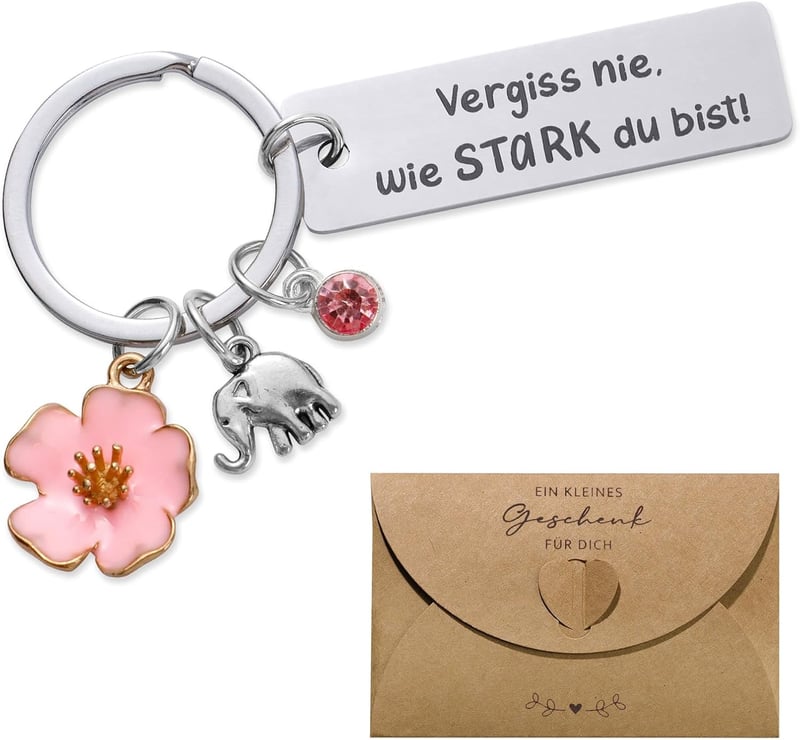 Mutmacher Schlüsselanhänger mit Gravur für Frauen – Gute Besserungsgeschenk