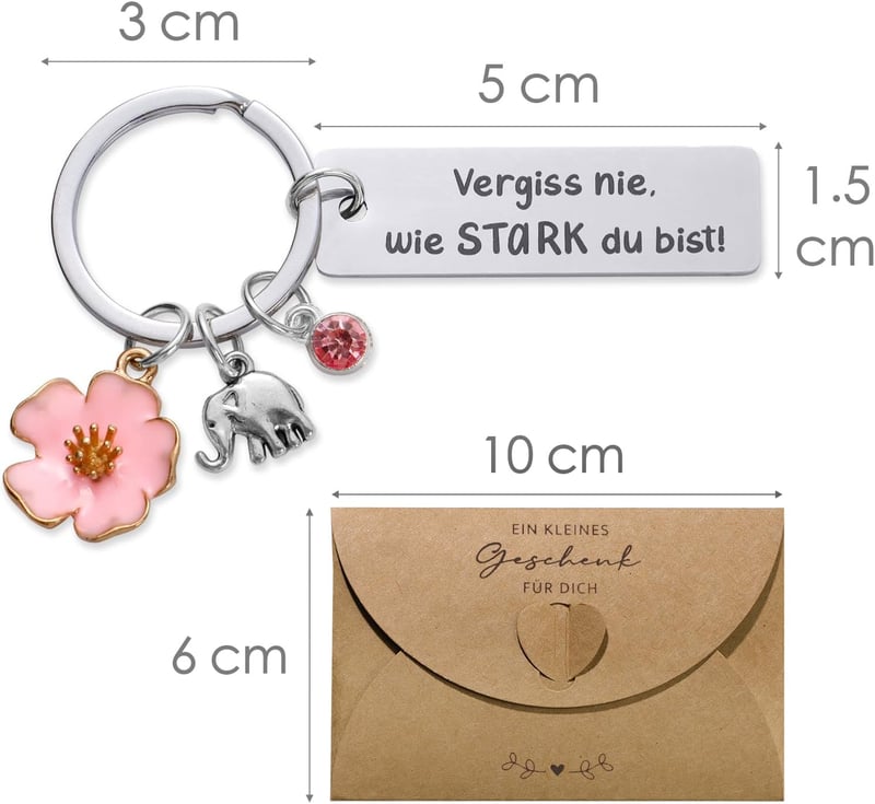 Mutmacher Schlüsselanhänger mit Gravur für Frauen – Gute Besserungsgeschenk