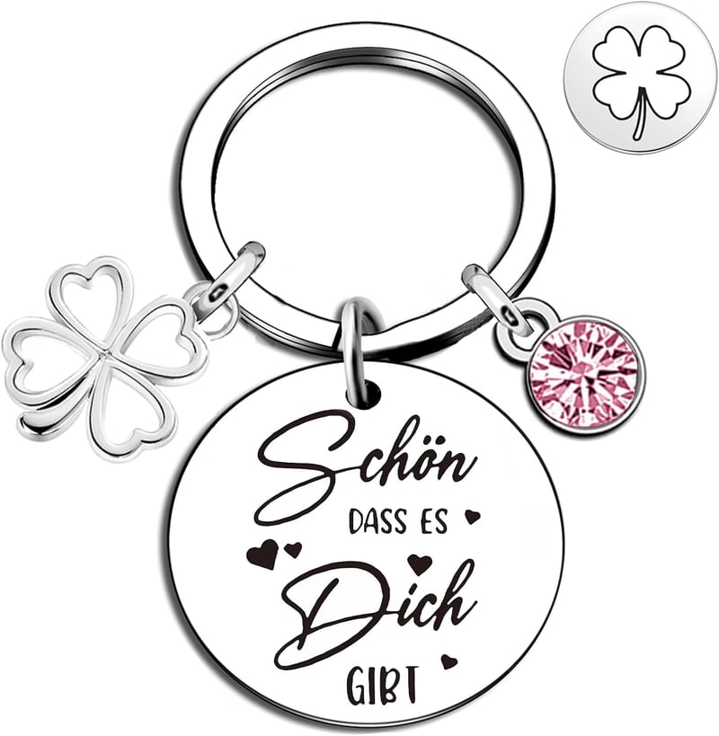 Personalisierter Edelstahl-Schlüsselanhänger mit Gravur für Abschied