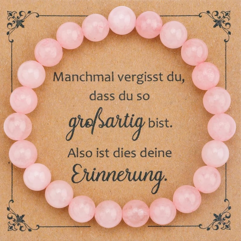 Perlenarmband für beste Freundin – Mutmacher-Geburtstagsgeschenk