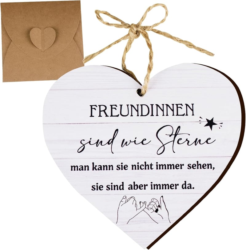 Herz-Karte für beste Freundin – 10x10cm, Dekoration für Geburtstage und Weihnachten