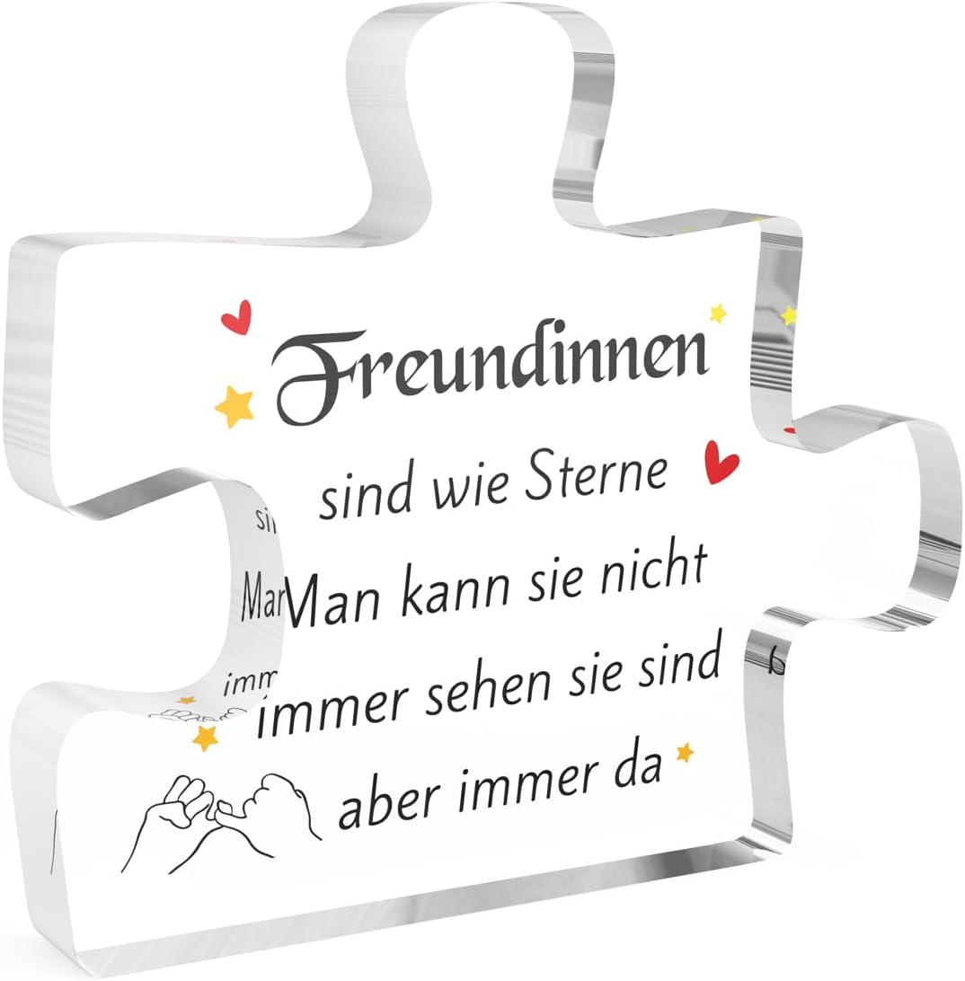 Weihnachtsgeschenk für den besten Freund – dekorative Acryl-Puzzle-Plakette