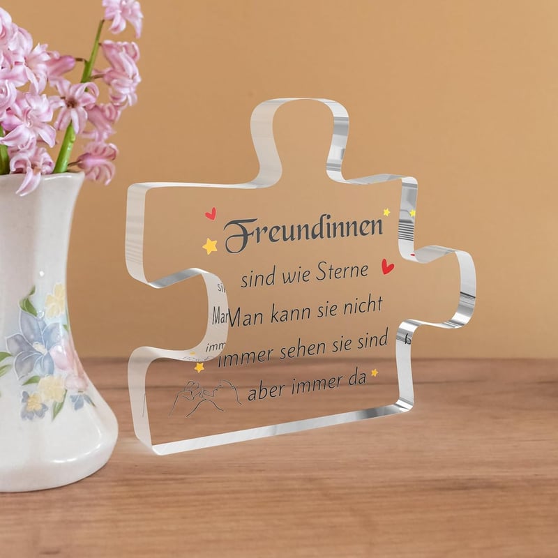 Weihnachtsgeschenk für den besten Freund – dekorative Acryl-Puzzle-Plakette