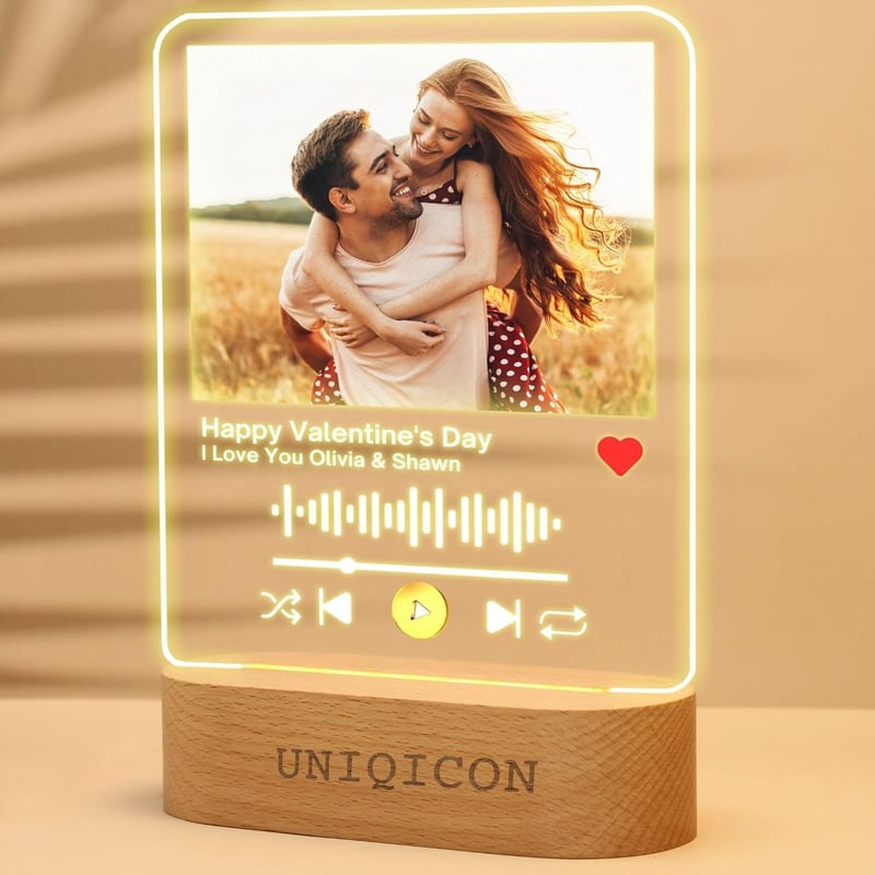 Personalisierte Spotify Plakette aus Acryl für Paare