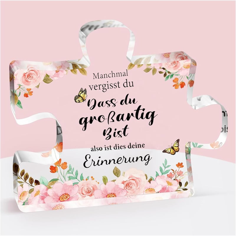 Geburtstagsgeschenk Acryl-Plakette für Freundinnen