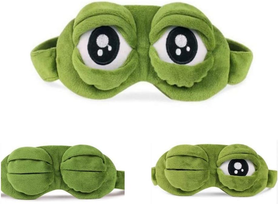 Lustige Frosch Augenmaske für Reisen und Schlafen