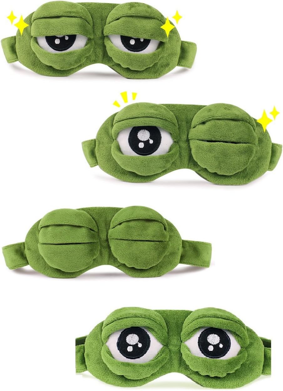 Lustige Frosch Augenmaske für Reisen und Schlafen