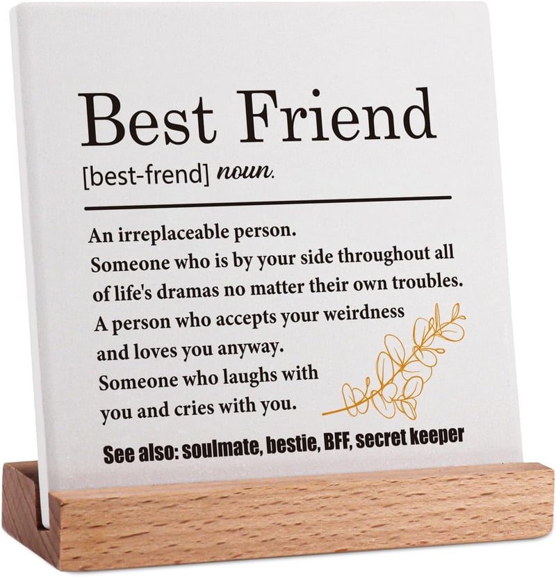 BFF Plakette - Freundschaftsgeschenk für Frauen - Handgefertigte Deko