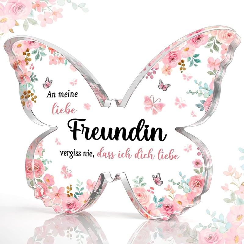 Geschenk für beste Freundin – Acryl Schmetterling Deko-Element