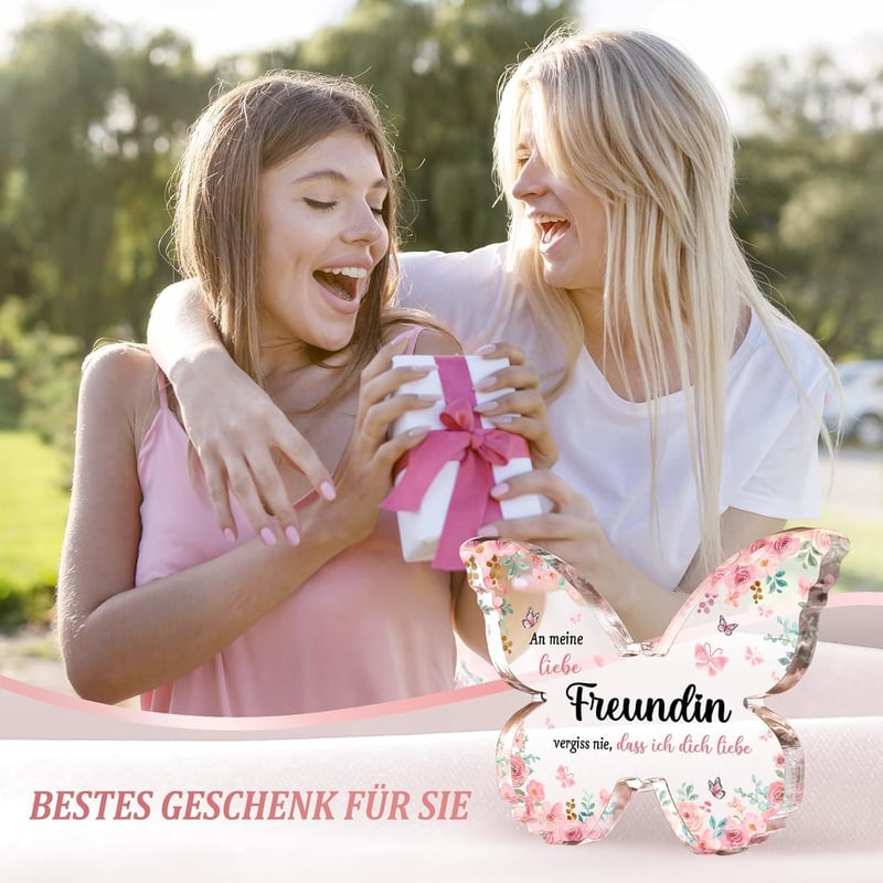 Geschenk für beste Freundin – Acryl Schmetterling Deko-Element