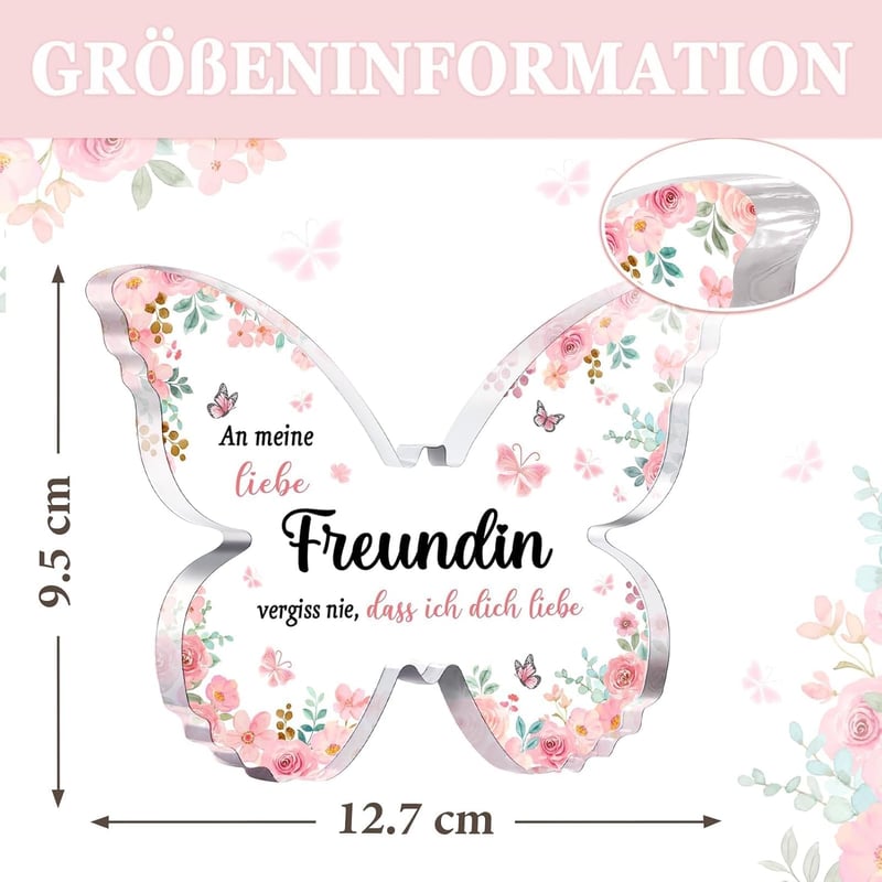Geschenk für beste Freundin – Acryl Schmetterling Deko-Element
