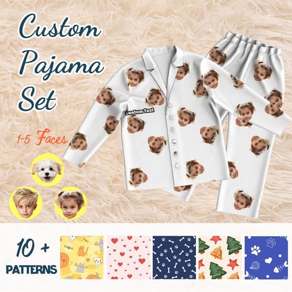 Personalisierter Foto-Pyjama für Männer und Frauen