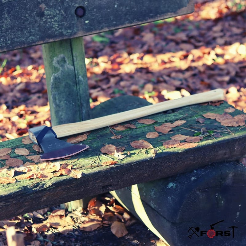 Xforst Spaltaxt mit Hickoryholzstiel 70 cm und Kohlenstoffstahl-Klinge