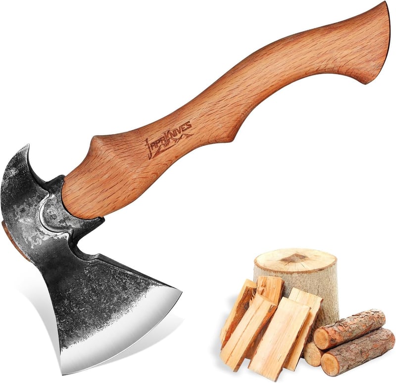 Handgeschmiedete Wikinger Spaltaxt 38cm für Camping und Trekking