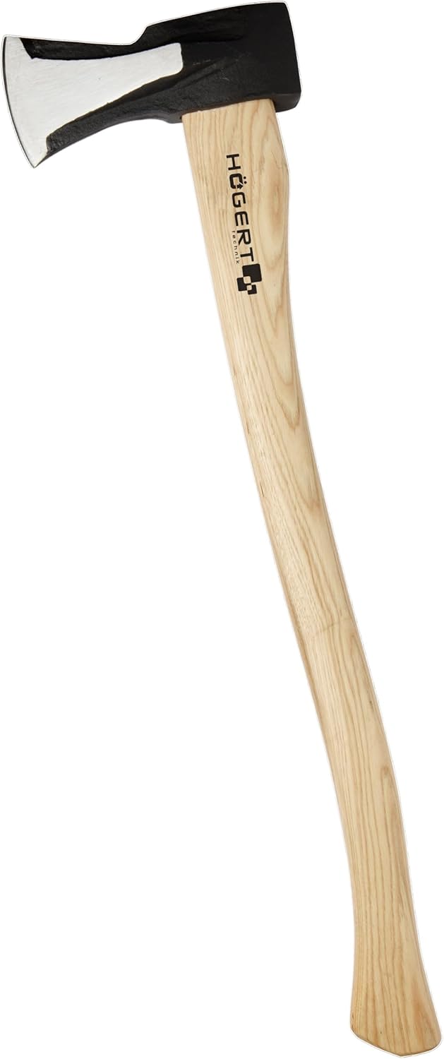 HÖGERT TECHNIK Spaltaxt 2000g mit Hickory-Griff, gehärteter Stahl