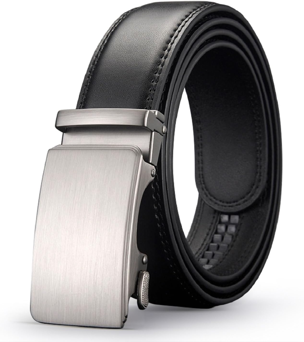Verstellbarer Automatik-Ledergürtel für Herren, 35 mm breit