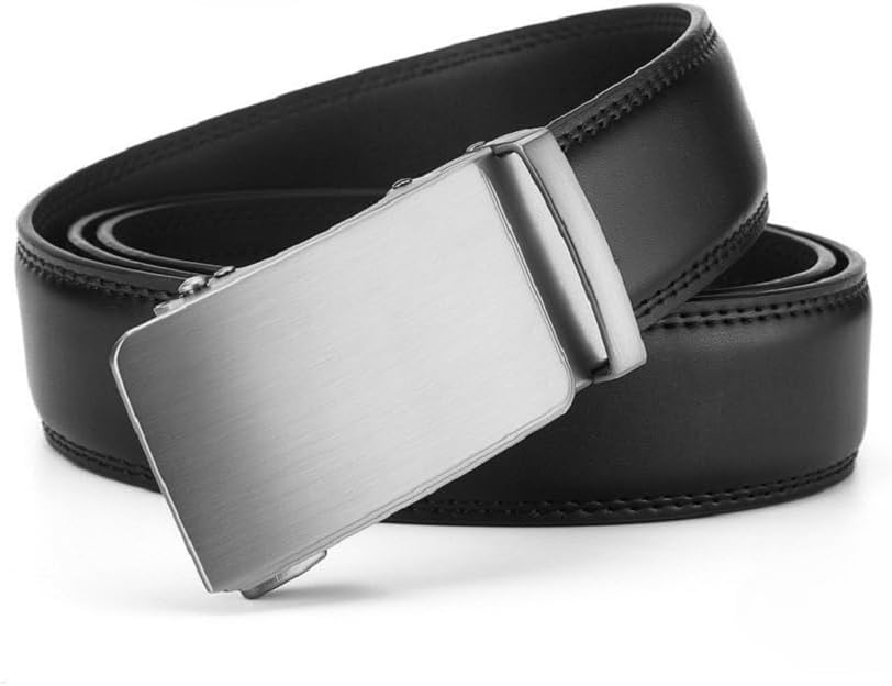 Verstellbarer Automatik-Ledergürtel für Herren, 35 mm breit