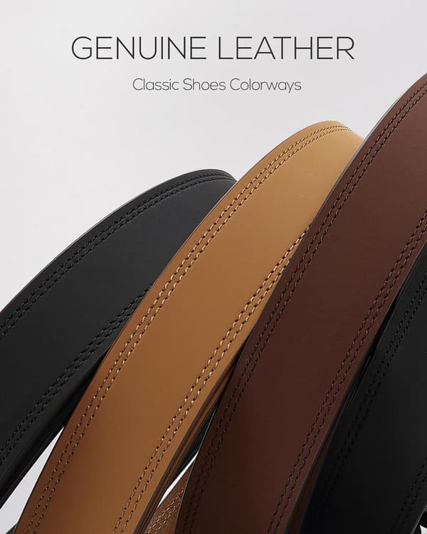 CHAOREN Arbeitsgürtel aus Leder für Herren Schwarz und Braun, 38mm