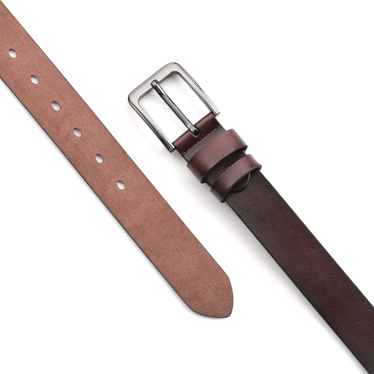 Retro Ledergürtel für Herren aus Vollrindleder, 38 mm, 110-175 cm