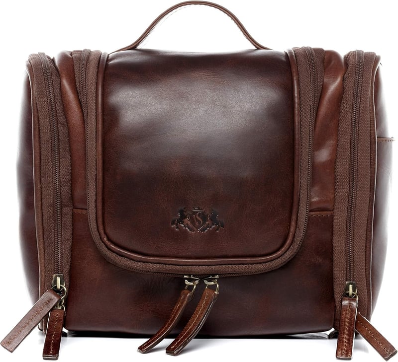 Handgefertigte Kulturtasche aus Premium Leder für Herren und Damen