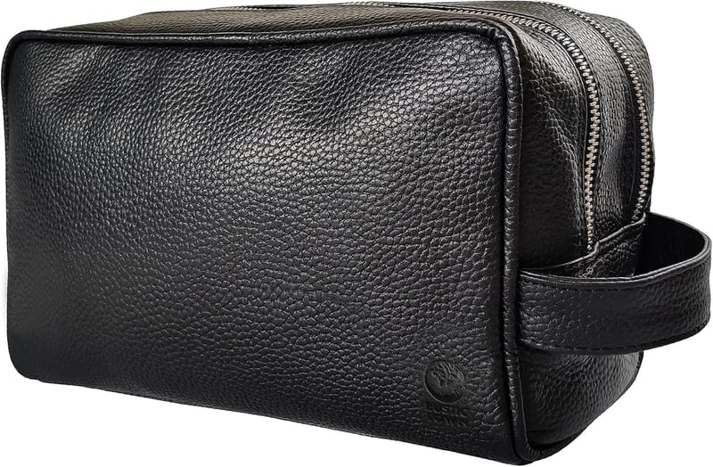 Leder Kulturtasche für Reisen | Waschbeutel für Herren und Damen