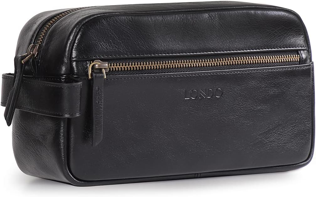 Londo Unisex Echtleder Reisetasche und Kulturtasche