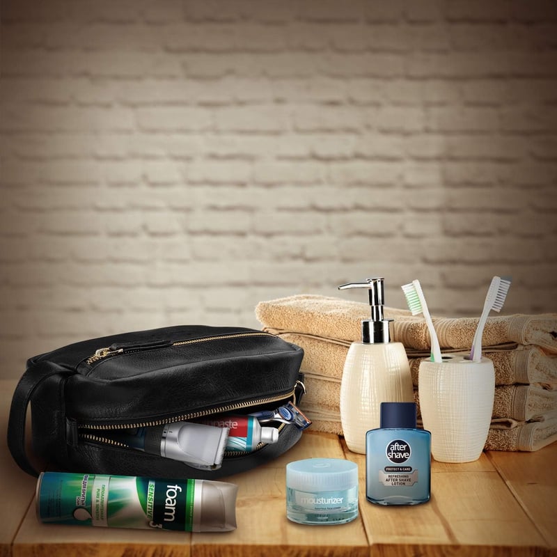 Londo Unisex Echtleder Reisetasche und Kulturtasche