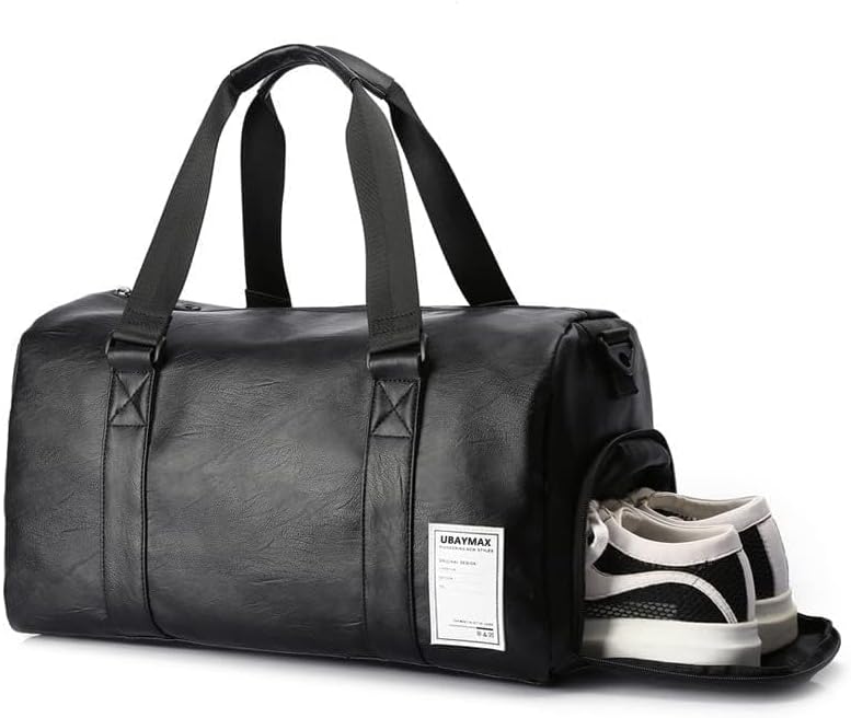 Leder Sporttasche für Herren mit Schuh- und Nassfach, 37L
