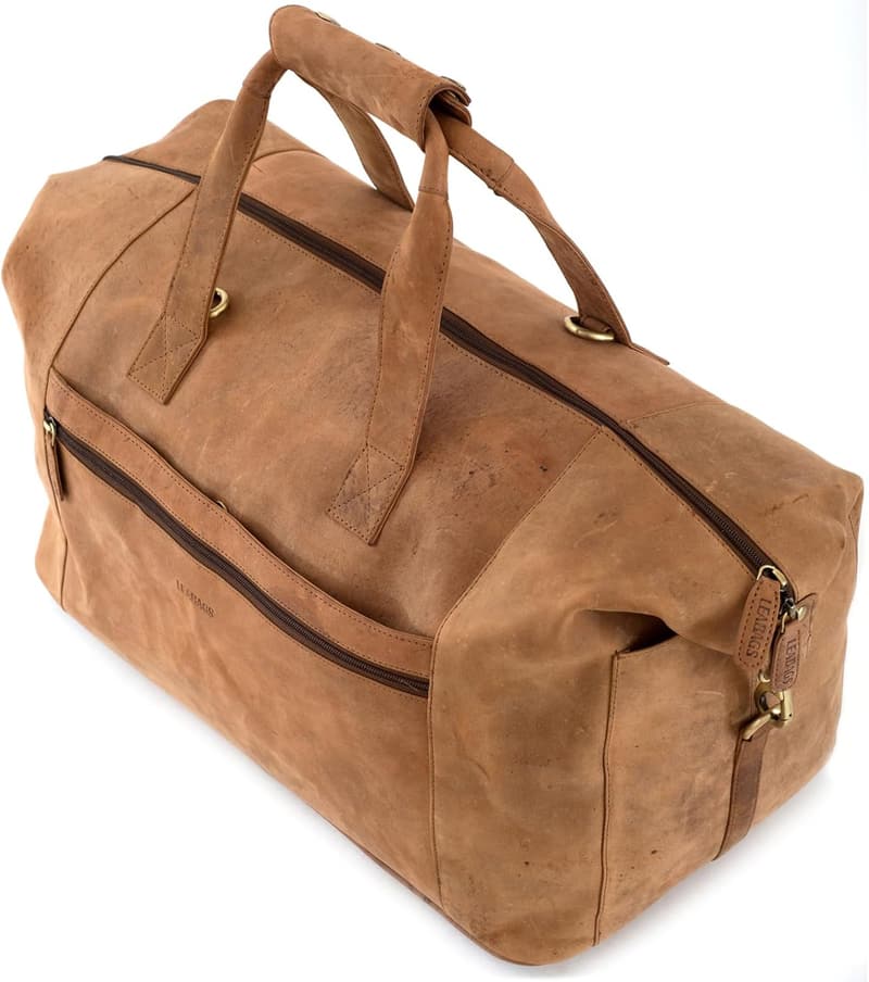 Echtleder Weekender Reisetasche für Damen und Herren, 41 l