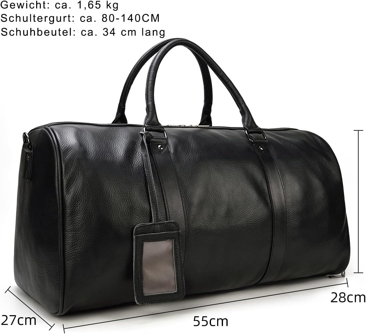 Echtleder Weekender Tasche für Herren - große Kapazität, unisex