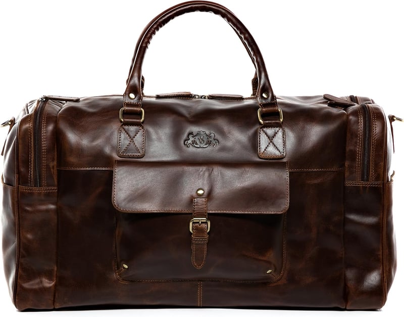 Handgefertigte Ledertasche Yale 53 cm für Männer – Große Sport- und Reisetasche