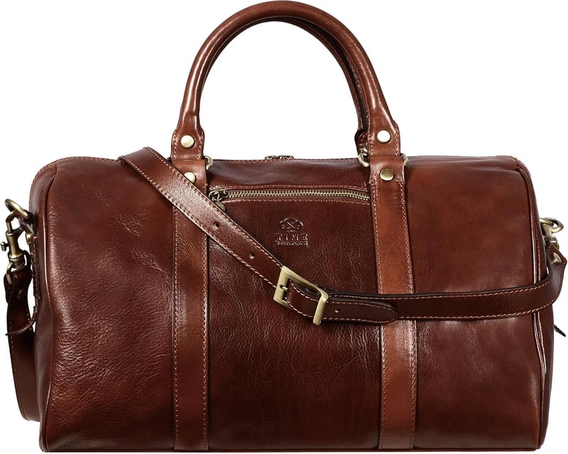 Edel elegante Reisetasche aus Leder für Männer und Frauen