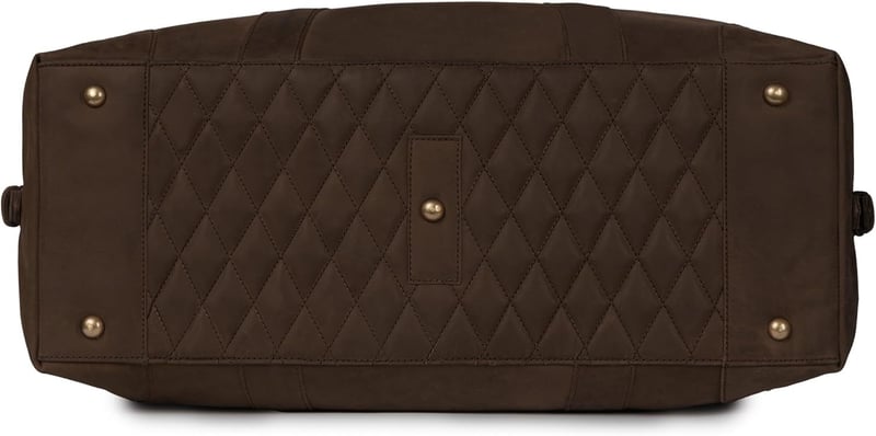 Erweiterbare Leder Reisetasche 'David' im Vintage-Design, 60L - Kaffee-Braun