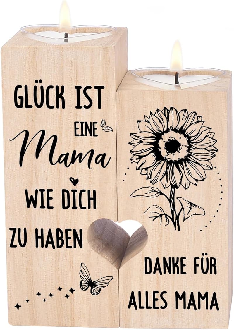 Geburtstagskerzenständer für Mama – Geschenk von Tochter oder Sohn
