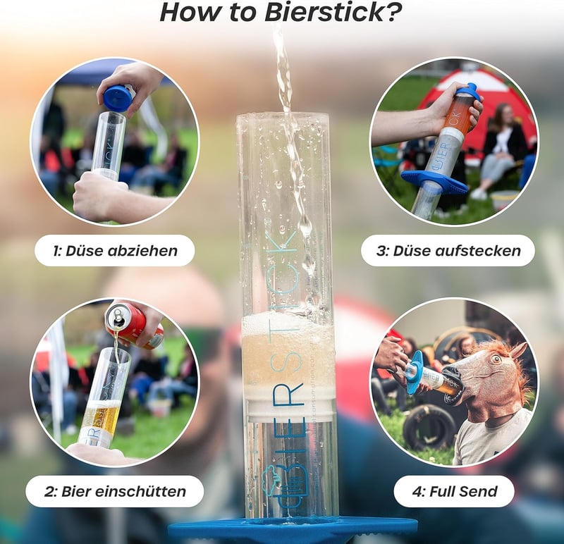 Bierbong Spritze für Party und Festival – schneller als Trichter