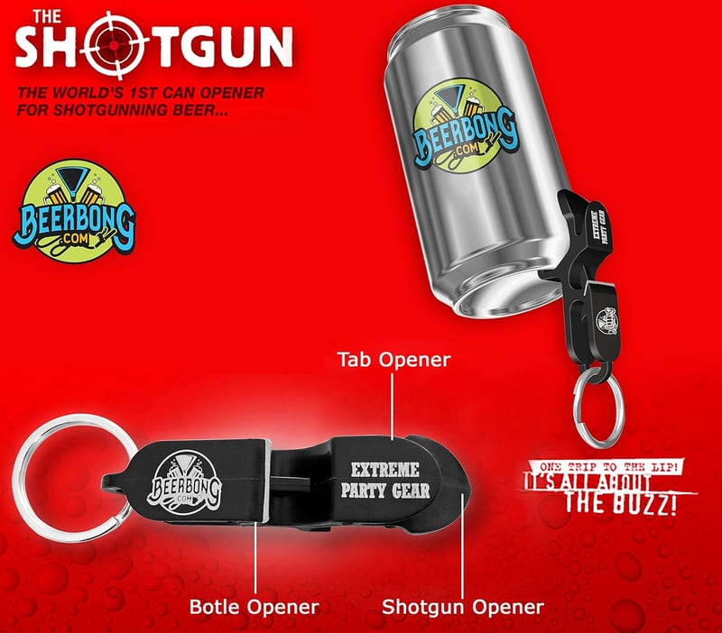 Shotgun Schlüsselanhänger-Set – 3er Pack für Partys, Flaschenöffner & Taböffner