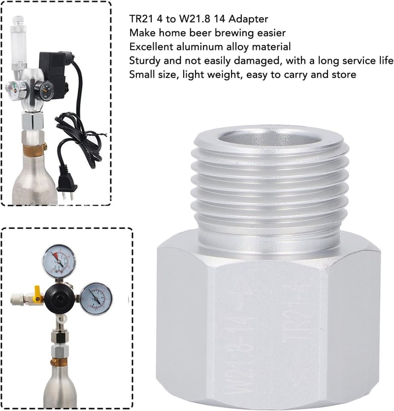 Soda-Zylinder-Adapter für Fassbier, präzise aus Aluminium, tragbar