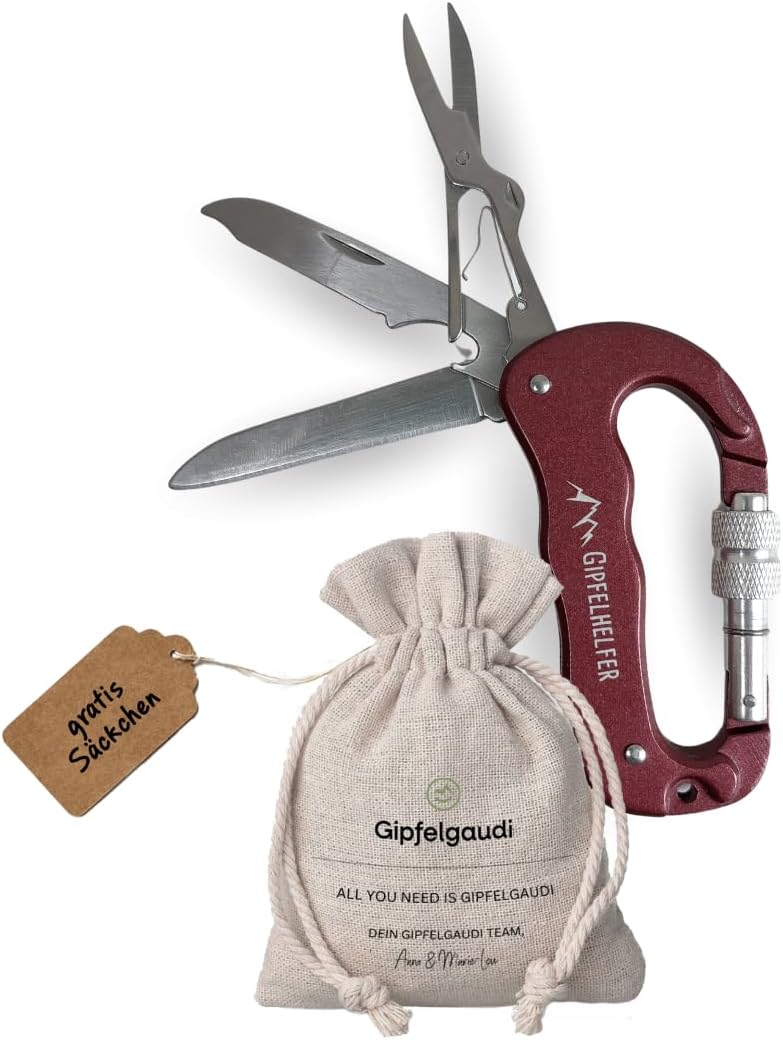 Multitool Karabiner aus Edelstahl für Wandern und Picknick