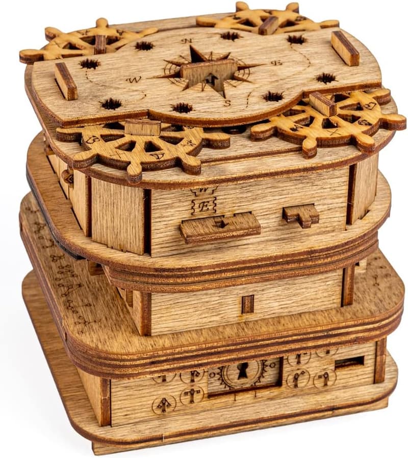 iDventure Cluebox - Davy Jones Locker - 3D Holzpuzzle für Erwachsene