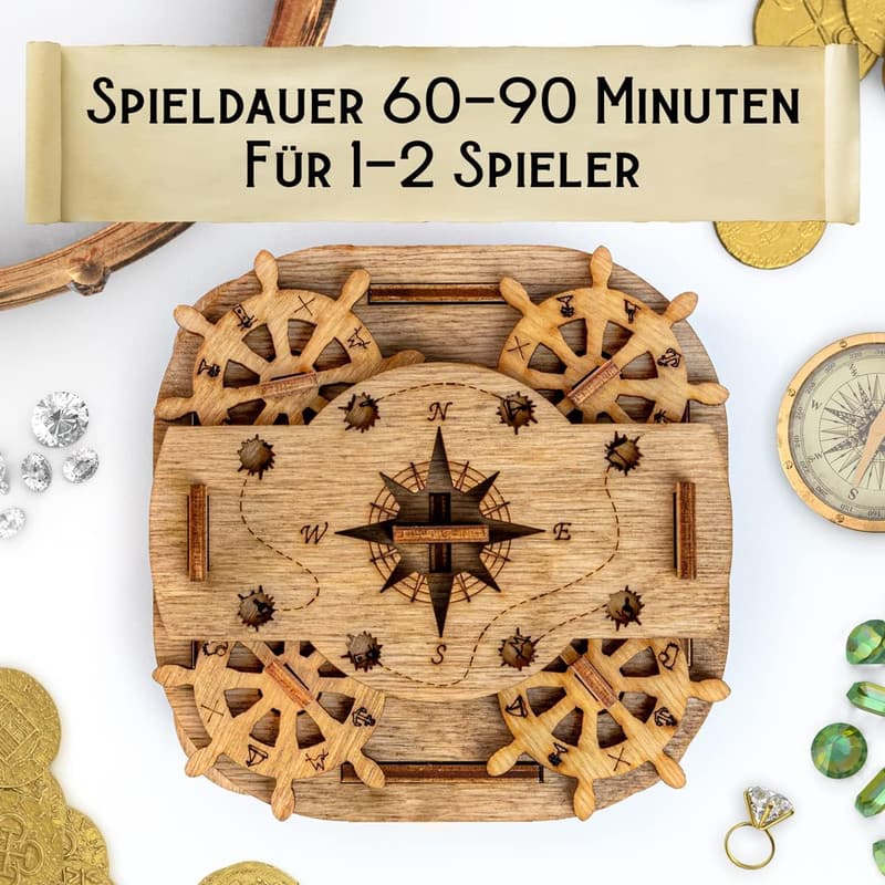 iDventure Cluebox - Davy Jones Locker - 3D Holzpuzzle für Erwachsene