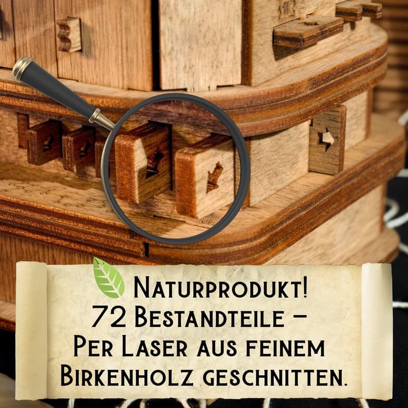 iDventure Cluebox - Davy Jones Locker - 3D Holzpuzzle für Erwachsene