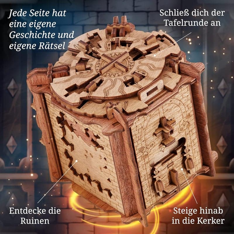Camelot Escape Room 3D Holzpuzzle - Rätselbox für Erwachsene