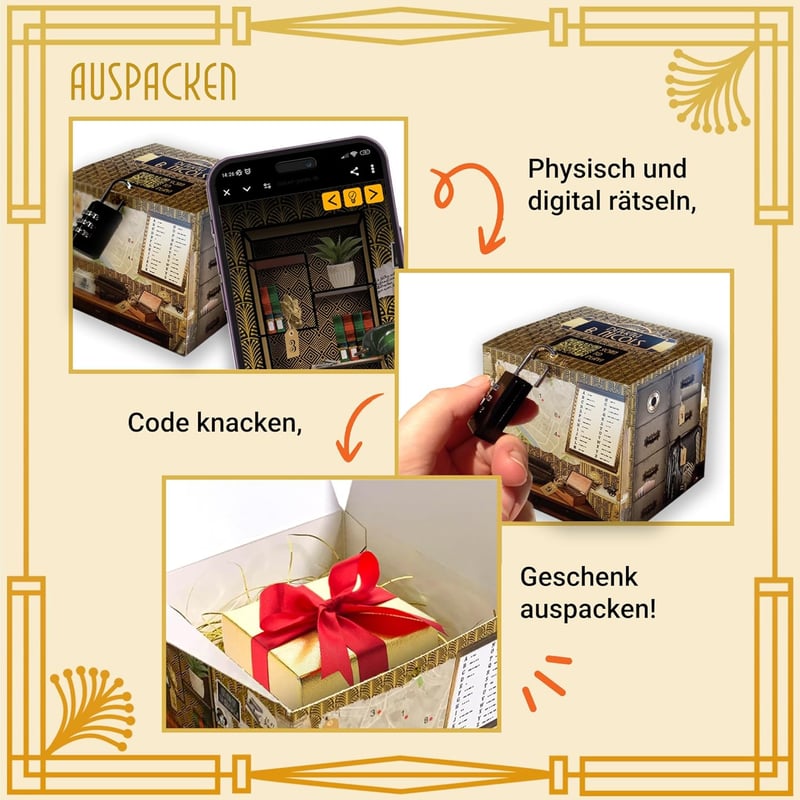 Escape Room Rätselbox für Zuhause – Geschenkidee für Rätselliebhaber