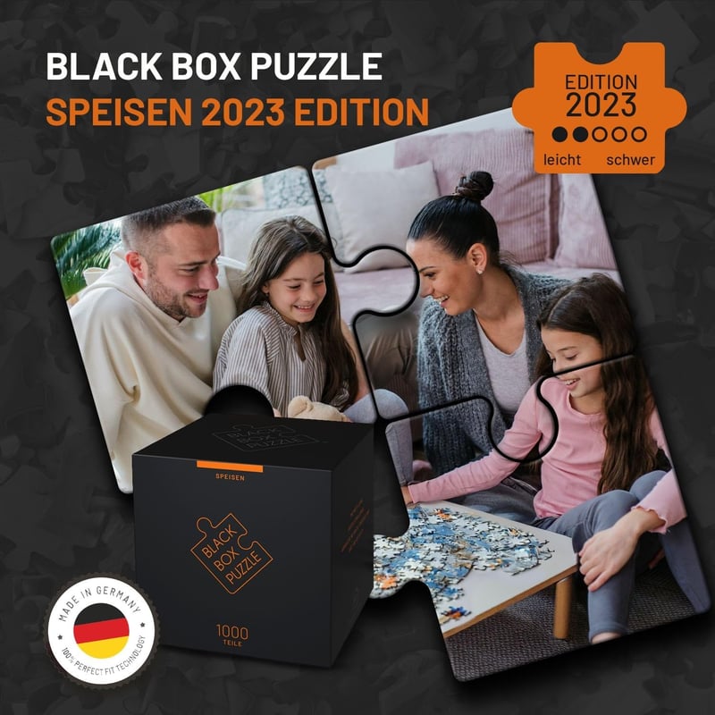 Misu Black Box Puzzle 1000 Teile – Schwieriges Puzzle ohne Vorlage für 14+ Jahre