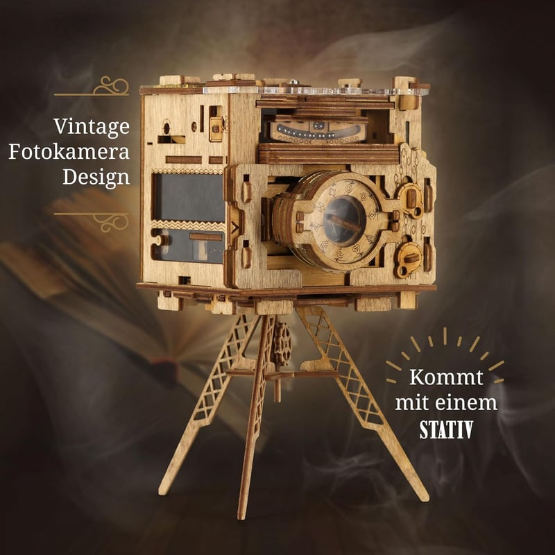 Cluebox PRO Sherlocks Fotokamera - 3D Holzpuzzle für Erwachsene