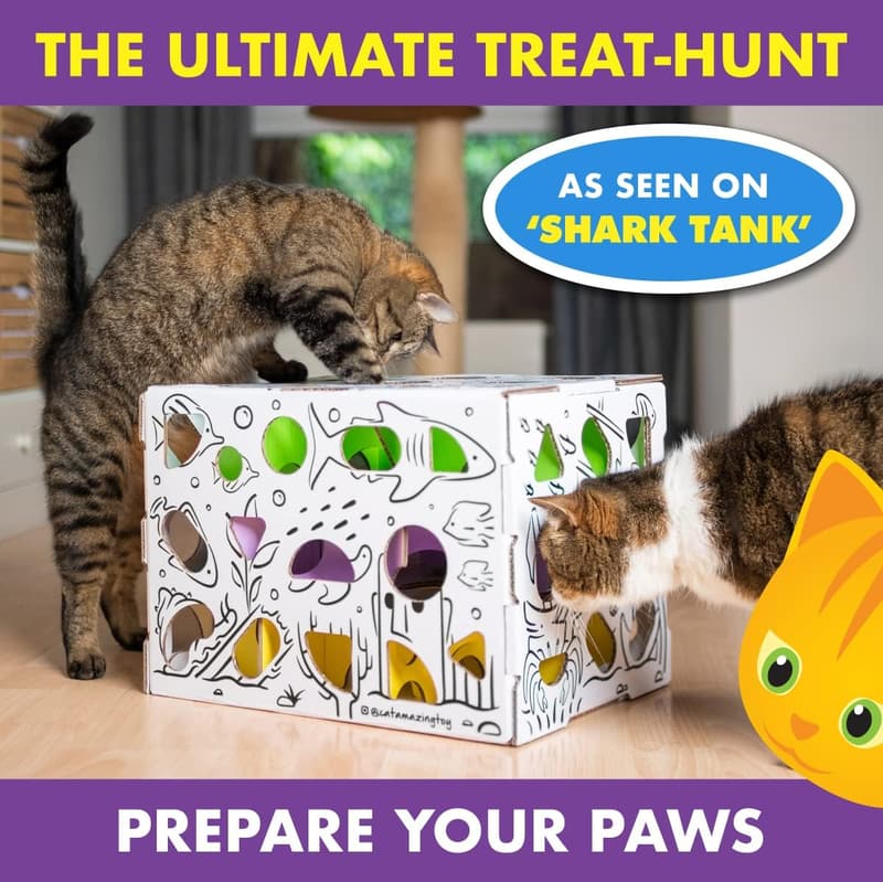 Interaktives Katzenpuzzle mit Futterlabyrinth für Indoor-Katzen
