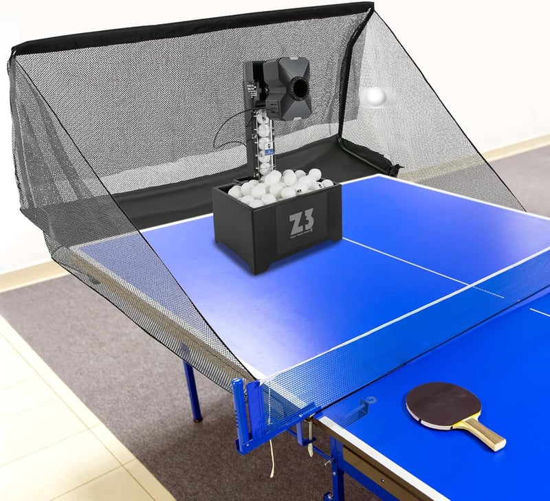 Automatische Tischtennisballmaschine mit Fernbedienung und 100 Bällen für Training