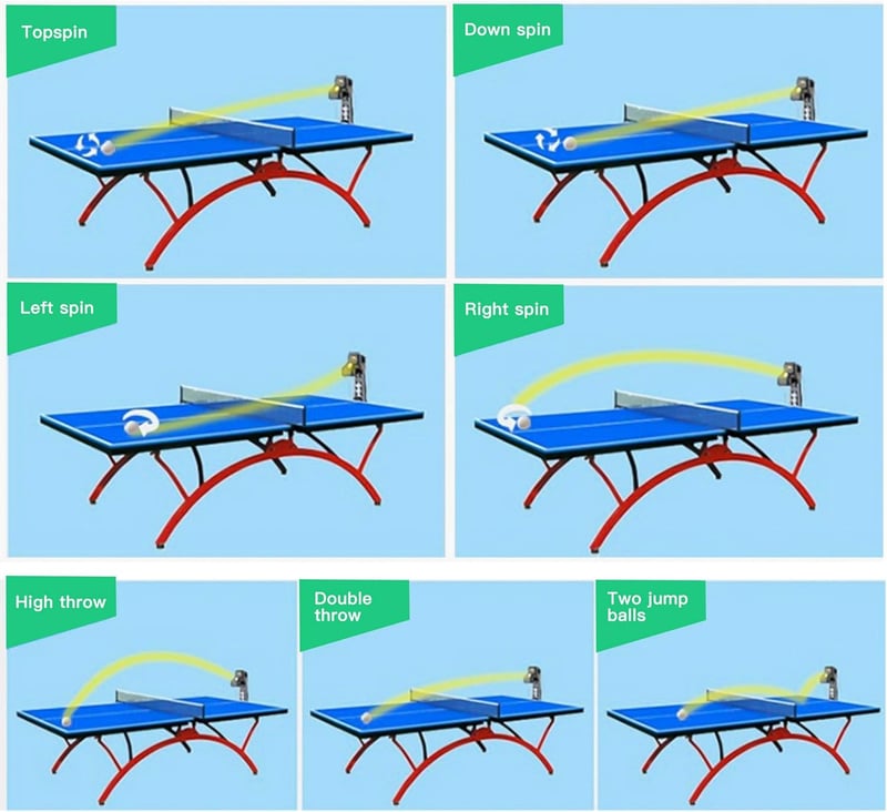 Tischtennis Roboter für Einzeltraining mit automatischem Ballnetz