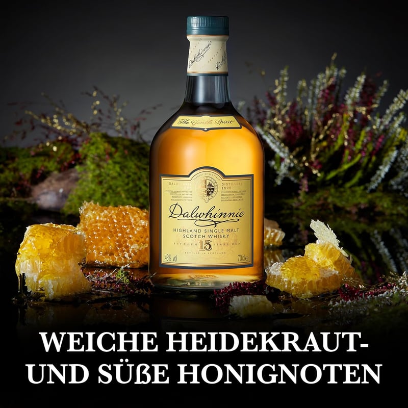 Dalwhinnie 15 Jahre Single Malt Whisky mit Geschenkverpackung – 700 ml